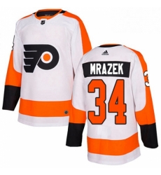 Mens Adidas Philadelphia Flyers 34 Petr Mrazek Authentic White Away NHL Jersey Mens Adidas Philadelphia Flyers 34 Petr Mrazek Authentic White Away NHL Jersey