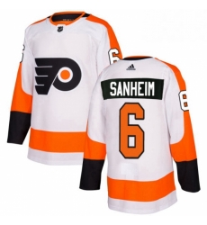 Mens Adidas Philadelphia Flyers 6 Travis Sanheim Authentic White Away NHL Jersey Mens Adidas Philadelphia Flyers 6 Travis Sanheim Authentic White Away NHL Jersey