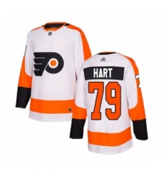 Men's Philadelphia Flyers #79 Carter Hart Authentic White Away Hockey Jersey Men's Philadelphia Flyers #79 Carter Hart Authentic White Away Hockey Jersey