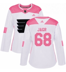 Womens Adidas Philadelphia Flyers 68 Jaromir Jagr Authentic WhitePink Fashion NHL Jersey Womens Adidas Philadelphia Flyers 68 Jaromir Jagr Authentic WhitePink Fashion NHL Jersey
