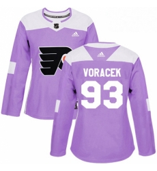 Womens Adidas Philadelphia Flyers 93 Jakub Voracek Authentic Purple Fights Cancer Practice NHL Jersey Womens Adidas Philadelphia Flyers 93 Jakub Voracek Authentic Purple Fights Cancer Practice NHL Jersey