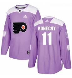 Youth Adidas Philadelphia Flyers 11 Travis Konecny Authentic Purple Fights Cancer Practice NHL Jersey Youth Adidas Philadelphia Flyers 11 Travis Konecny Authentic Purple Fights Cancer Practice NHL Jersey