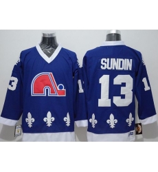Nordiques #13 Mats Sundin Blue CCM Throwback Stitched NHL Jersey Nordiques #13 Mats Sundin Blue CCM Throwback Stitched NHL Jersey