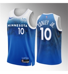 Men Minnesota Timberwolves 10 Mike Conley Jr Blue 2023 24 City Edition Stitched Jersey Men Minnesota Timberwolves 10 Mike Conley Jr Blue 2023 24 City Edition Stitched Jersey