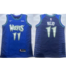 Men Minnesota Timberwolves 11 Naz Reid Blue City Edition Stitched Jersey Men Minnesota Timberwolves 11 Naz Reid Blue City Edition Stitched Jersey