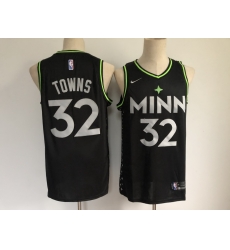 Men Minnesota Timberwolves 32 Karl Anthony Towns Black 2021 Nike City Edition Swingman Stitched NBA Jersey Men Minnesota Timberwolves 32 Karl Anthony Towns Black 2021 Nike City Edition Swingman Stitched NBA Jersey