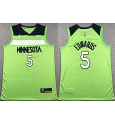 Men Minnesota Timberwolves 5 Anthony Edwards Green Stitched Jersey Men Minnesota Timberwolves 5 Anthony Edwards Green Stitched Jersey
