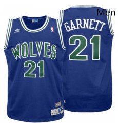 Mens Adidas Minnesota Timberwolves 21 Kevin Garnett Swingman Blue Throwback NBA Jersey Mens Adidas Minnesota Timberwolves 21 Kevin Garnett Swingman Blue Throwback NBA Jersey
