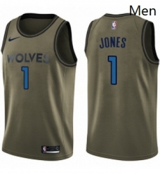 Mens Nike Minnesota Timberwolves 1 Tyus Jones Swingman Green Salute to Service NBA Jersey Mens Nike Minnesota Timberwolves 1 Tyus Jones Swingman Green Salute to Service NBA Jersey