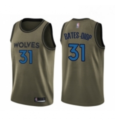 Youth Minnesota Timberwolves 31 Keita Bates Diop Swingman Green Salute to Service Basketball Jersey Youth Minnesota Timberwolves 31 Keita Bates Diop Swingman Green Salute to Service Basketball Jersey