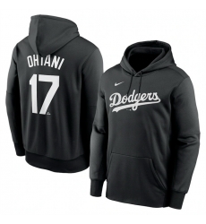 Los Angeles Dodgers 17 Shohei Ohtani Black Name 26 Number Pullover Hoodie Los Angeles Dodgers 17 Shohei Ohtani Black Name 26 Number Pullover Hoodie