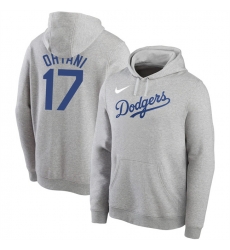Los Angeles Dodgers 17 Shohei Ohtani Grey Name 26 Number Pullover Hoodie Los Angeles Dodgers 17 Shohei Ohtani Grey Name 26 Number Pullover Hoodie
