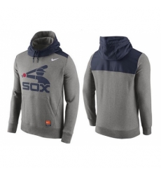 MLB Men Chicago White Sox Nike Gray Cooperstown Collection Hybrid Pullover Hoodie MLB Men Chicago White Sox Nike Gray Cooperstown Collection Hybrid Pullover Hoodie
