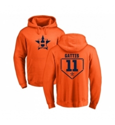 Men MLB Nike Houston Astros 11 Evan Gattis Orange RBI Pullover Hoodie Men MLB Nike Houston Astros 11 Evan Gattis Orange RBI Pullover Hoodie