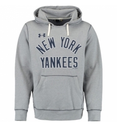 Men MLB New York Yankees Under Armour Legacy Fleece Hoodie Gray Men MLB New York Yankees Under Armour Legacy Fleece Hoodie Gray