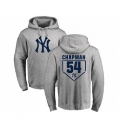 Men MLB Nike New York Yankees 54 Aroldis Chapman Gray RBI Pullover Hoodie Men MLB Nike New York Yankees 54 Aroldis Chapman Gray RBI Pullover Hoodie