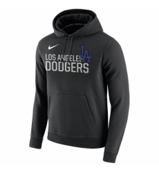 Men MLB LA Dodgers Nike Club Fleece Pullover Hoodie Black Men MLB LA Dodgers Nike Club Fleece Pullover Hoodie Black