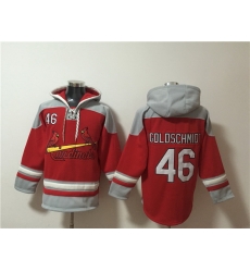 Men St Louis Cardinals 46 Paul Goldschmidt Ageless Must Have Lace Up Pullover Hoodie Men St Louis Cardinals 46 Paul Goldschmidt Ageless Must Have Lace Up Pullover Hoodie