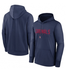 Men St Louis Cardinals Navy Pregame Performance Pullover Hoodie Men St Louis Cardinals Navy Pregame Performance Pullover Hoodie
