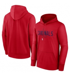 Men St Louis Cardinals Red Pregame Performance Pullover Hoodie Men St Louis Cardinals Red Pregame Performance Pullover Hoodie