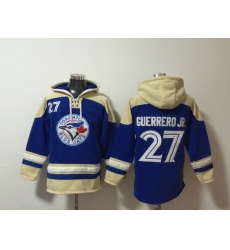 Men's Nike Toronto Blue Jays #27 Vladimir Guerrero Jr. Blue Stitched Baseball Hoodie Men's Nike Toronto Blue Jays #27 Vladimir Guerrero Jr. Blue Stitched Baseball Hoodie