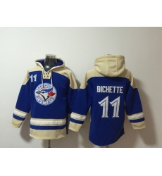 Men's Toronto Blue Jays #11 Bo Bichette Blue Stitched Hoodie Men's Toronto Blue Jays #11 Bo Bichette Blue Stitched Hoodie