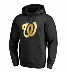 Men MLB Washington Nationals Gold Collection Pullover Hoodie Black Men MLB Washington Nationals Gold Collection Pullover Hoodie Black