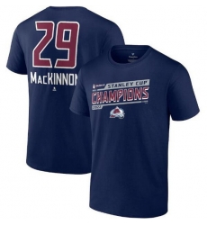 Men Colorado Avalanche 29 Nathan MacKinnon Navy 2022 Stanley Cup Champions Banner Name 26 Number T Shirt Men Colorado Avalanche 29 Nathan MacKinnon Navy 2022 Stanley Cup Champions Banner Name 26 Number T Shirt