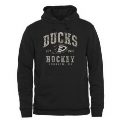 Men Anaheim Ducks Black Camo Stack Pullover Hoodie Men Anaheim Ducks Black Camo Stack Pullover Hoodie