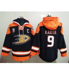 Men Anaheim Ducks Paul Kariya 9 Blue Stitched NHL Hoodie Men Anaheim Ducks Paul Kariya 9 Blue Stitched NHL Hoodie