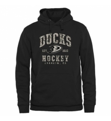 NHL Mens Anaheim Ducks Black Camo Stack Pullover Hoodie NHL Mens Anaheim Ducks Black Camo Stack Pullover Hoodie