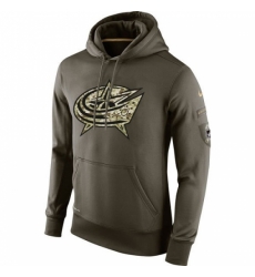 NHL Mens Columbus Blue Jackets Nike Olive Salute To Service KO Performance Hoodie NHL Mens Columbus Blue Jackets Nike Olive Salute To Service KO Performance Hoodie
