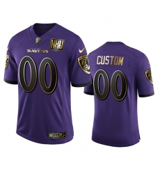 Men Women Youth Toddler Baltimore Ravens Custom Men Nike Purple Team 25th Season Golden Limited NFL Jersey Men Women Youth Toddler Baltimore Ravens Custom Men Nike Purple Team 25th Season Golden Limited NFL Jersey