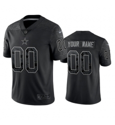 Men Women Youth Custom Dallas Cowboys Black Reflective Limited Stitched Football Jersey Men Women Youth Custom Dallas Cowboys Black Reflective Limited Stitched Football Jersey