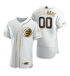 Men Women Youth Toddler Chicago Cubs Custom Nike White Gold Stitched MLB Flex Base Jersey Men Women Youth Toddler Chicago Cubs Custom Nike White Gold Stitched MLB Flex Base Jersey