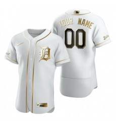 Men Women Youth Toddler All Size Detroit Tigers Custom Nike White Stitched MLB Flex Base Golden Edition Jersey Men Women Youth Toddler All Size Detroit Tigers Custom Nike White Stitched MLB Flex Base Golden Edition Jersey