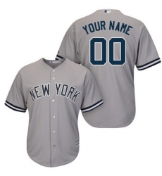 Men Women Youth All Size New York Yankees Majestic Gray Road Cool Base Custom Jersey II Men Women Youth All Size New York Yankees Majestic Gray Road Cool Base Custom Jersey II