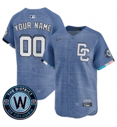 Men Washington Nationals ACTIVE PLAYER Custom Blue 2025 City Connect Limited Stitched Baseball Jersey Men Washington Nationals ACTIVE PLAYER Custom Blue 2025 City Connect Limited Stitched Baseball Jersey