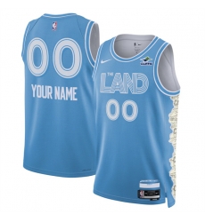 Men Cleveland Cavaliers Active Player Custom Light Blue 2024 25 City Edition Stitched Jersey Men Cleveland Cavaliers Active Player Custom Light Blue 2024 25 City Edition Stitched Jersey