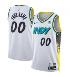 Men Indiana Pacers Active Player Custom White 2024 25 City Edition Stitched Basketball Jersey Men Indiana Pacers Active Player Custom White 2024 25 City Edition Stitched Basketball Jersey