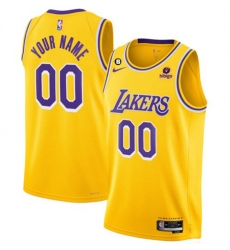 Men Women Youth Los Angeles Lakers Active Player Cutom 2022 23 Yellow No 6 Patch Stitched Basketball Jersey Men Women Youth Los Angeles Lakers Active Player Cutom 2022 23 Yellow No 6 Patch Stitched Basketball Jersey