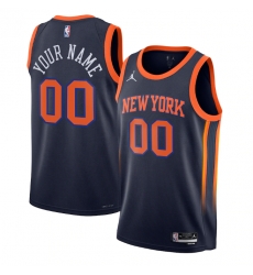 Men Women Youth New York Knicks Active Player Custom 2022 23 Navy Statement Edition Swingman Stitched Basketball Jersey Men Women Youth New York Knicks Active Player Custom 2022 23 Navy Statement Edition Swingman Stitched Basketball Jersey