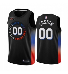Men Women Youth Toddler New York Knicks Black Orange Custom Nike NBA Stitched Jersey Men Women Youth Toddler New York Knicks Black Orange Custom Nike NBA Stitched Jersey