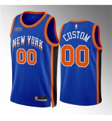 Men Women youth New Yok Knicks Active Player Custom Blue 2023 24 City Edition Stitched Basketball Jersey Men Women youth New Yok Knicks Active Player Custom Blue 2023 24 City Edition Stitched Basketball Jersey