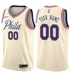 Men Women Youth Toddler All Size Philadelphia 76ers Cream Customized City Edition Authentic NBA Jersey Men Women Youth Toddler All Size Philadelphia 76ers Cream Customized City Edition Authentic NBA Jersey