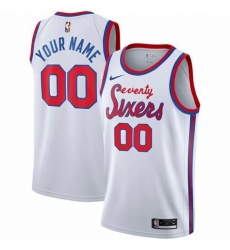 Men Women Youth Toddler Philadelphia 76ers White Custom Nike NBA Stitched Jersey Men Women Youth Toddler Philadelphia 76ers White Custom Nike NBA Stitched Jersey