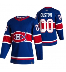 Montreal Canadiens Custom Blue Men Women youth Adidas 2020 21 Reverse Retro Alternate NHL Jersey Montreal Canadiens Custom Blue Men Women youth Adidas 2020 21 Reverse Retro Alternate NHL Jersey
