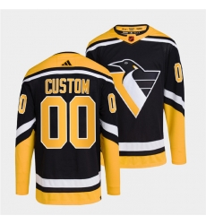 Men Women Youth Pittsburgh Penguins Custom Black 2022 Reverse Retro Stitched Jersey Men Women Youth Pittsburgh Penguins Custom Black 2022 Reverse Retro Stitched Jersey