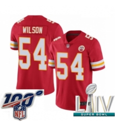2020 Super Bowl LIV Men Kansas City Chiefs #54 Damien Wilson Red Team Color Vapor Untouchable Limited Player Football Jersey 2020 Super Bowl LIV Men Kansas City Chiefs #54 Damien Wilson Red Team Color Vapor Untouchable Limited Player Football Jersey