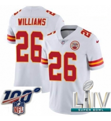 2020 Super Bowl LIV Men Nike Kansas City Chiefs #26 Damien Williams White Vapor Untouchable Limited Player NFL Jersey 2020 Super Bowl LIV Men Nike Kansas City Chiefs #26 Damien Williams White Vapor Untouchable Limited Player NFL Jersey